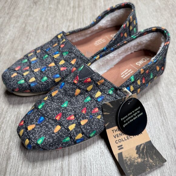 Toms Shoes - TOMS Venice Collection Classic Shoes NEW US 8 Glow In The Dark Christmas Lights